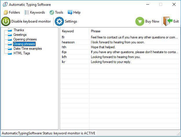 isimSoftware Automatic Typing Software screenshot